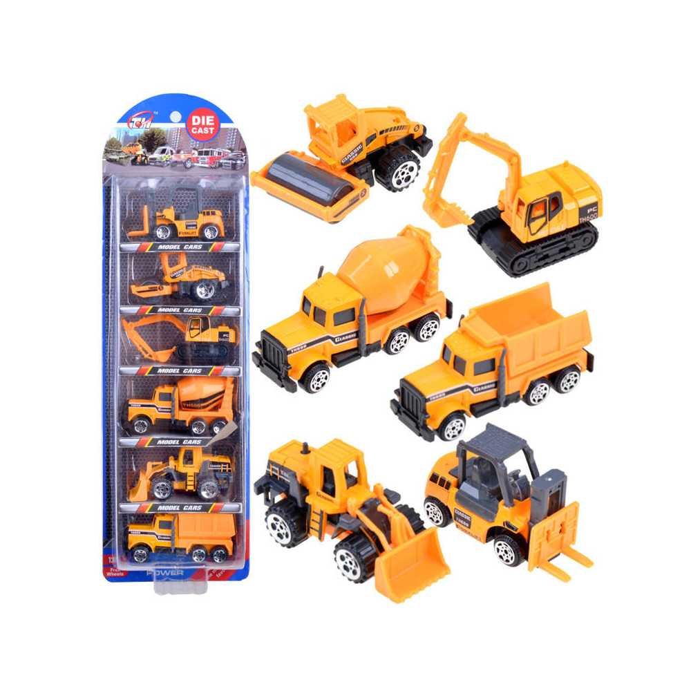 Set of 6 metal construction vehicles ZA3505