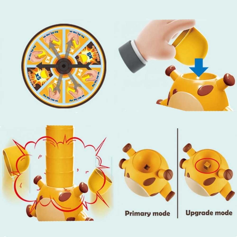 WOOPIE žirafos puodelių krovimo žaidimas arkada-Žaislai, Stalo žaidimai, Įvairūs stalo žaidimai-e-vaikas