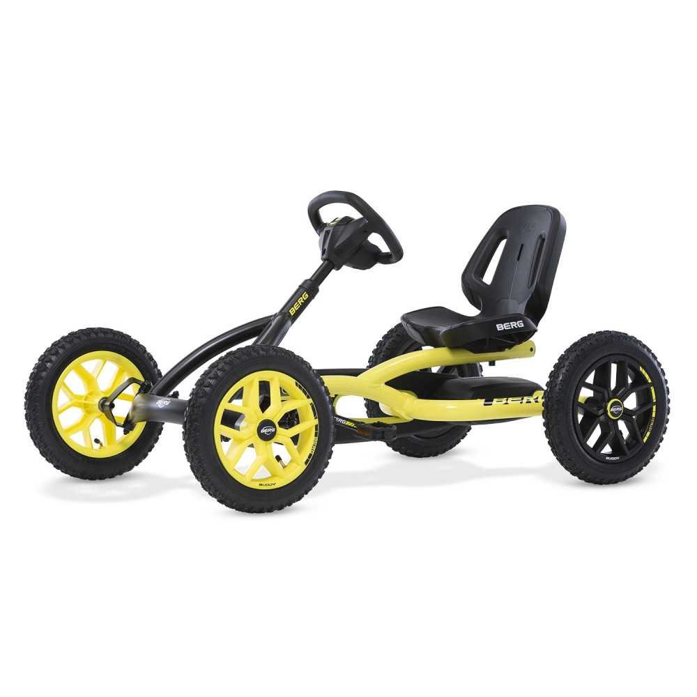 BERG Pedalinis kartingas "Buddy Cross" geltonos spalvos, skirtas nuo 3 iki 8 metų, iki 50 kg, NAUJAS MODELIS-Judėjimui, Minami k