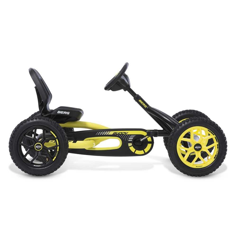 BERG Pedalinis kartingas "Buddy Cross" geltonos spalvos, skirtas nuo 3 iki 8 metų, iki 50 kg, NAUJAS MODELIS-Judėjimui, Minami k