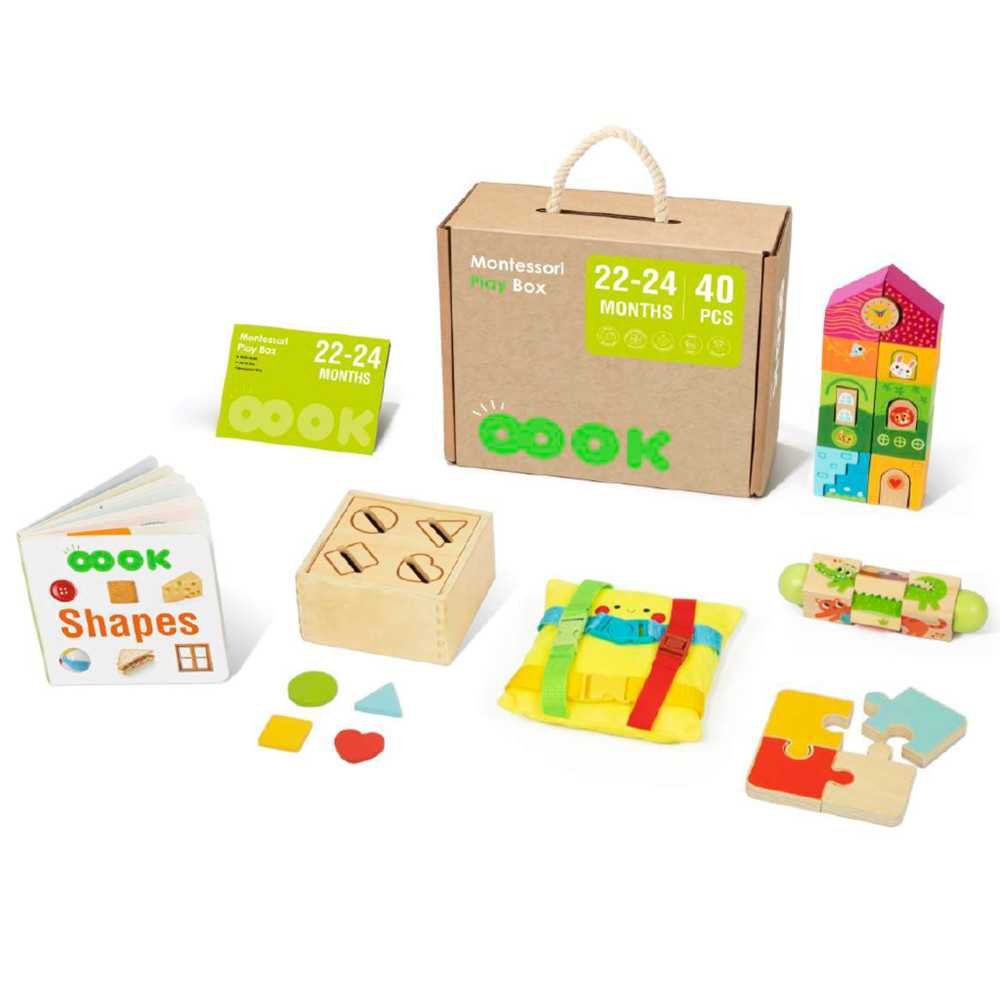 TOOKY TOY Box Pudełko XXL Montessori Edukacyjne 7w1 Sensoryczne 22-24 Mies					