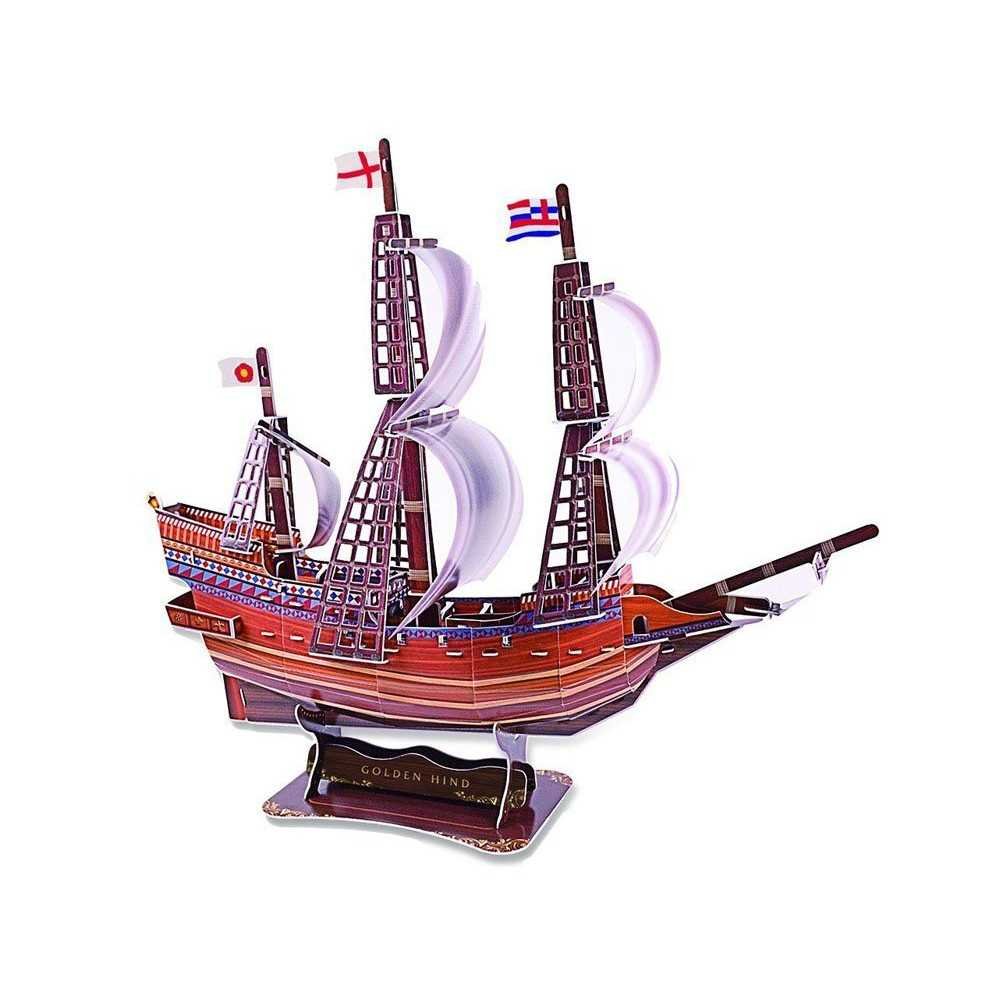 3D erdvinė dėlionė laivas Golden Hind ZA2600, 108 dalių-Laikina-e-vaikas