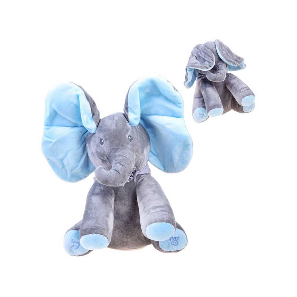 Interactive Plush Elephant Mascot The elephant covers its eyes and sings ZA3112