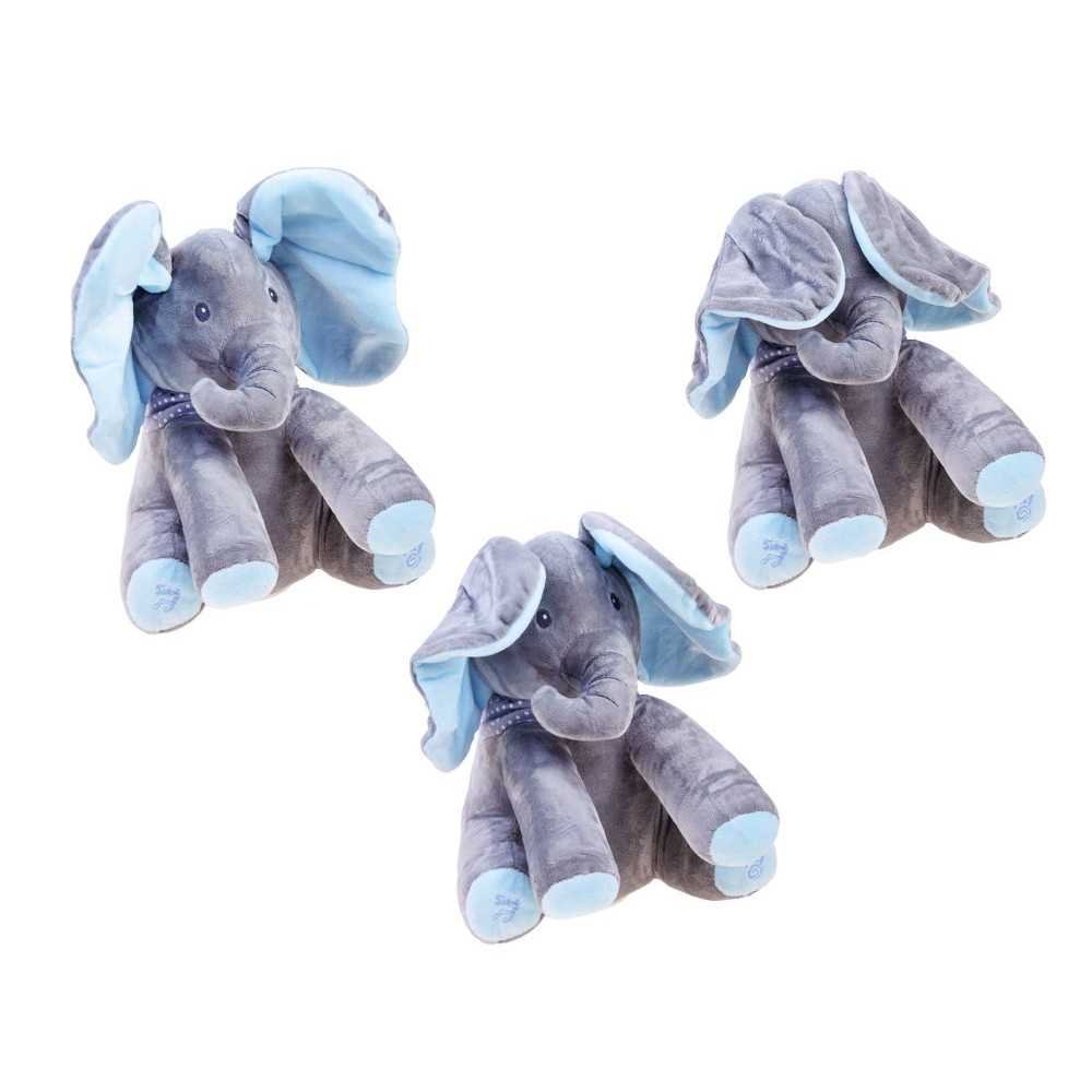 Interactive Plush Elephant Mascot The elephant covers its eyes and sings ZA3112