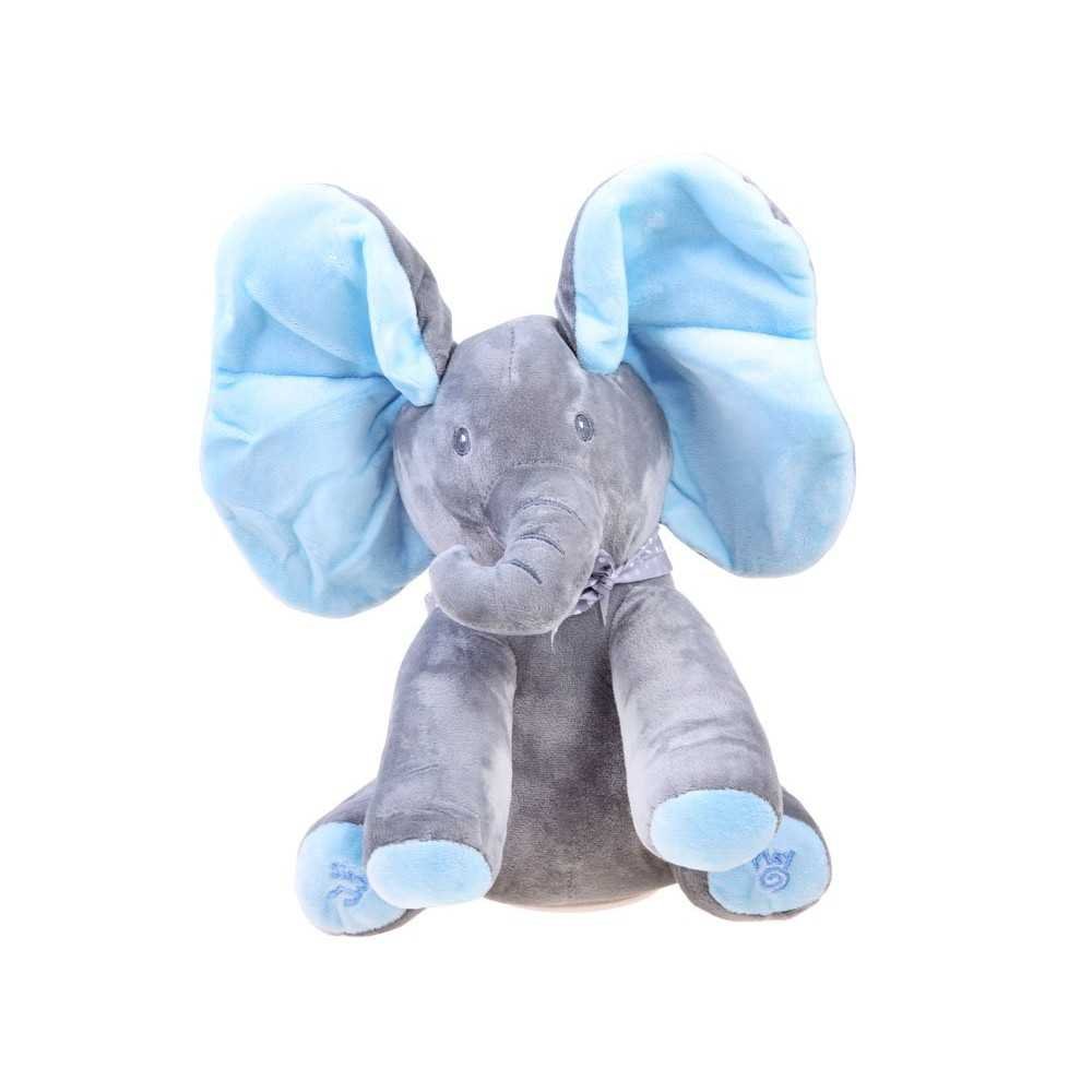 Interactive Plush Elephant Mascot The elephant covers its eyes and sings ZA3112