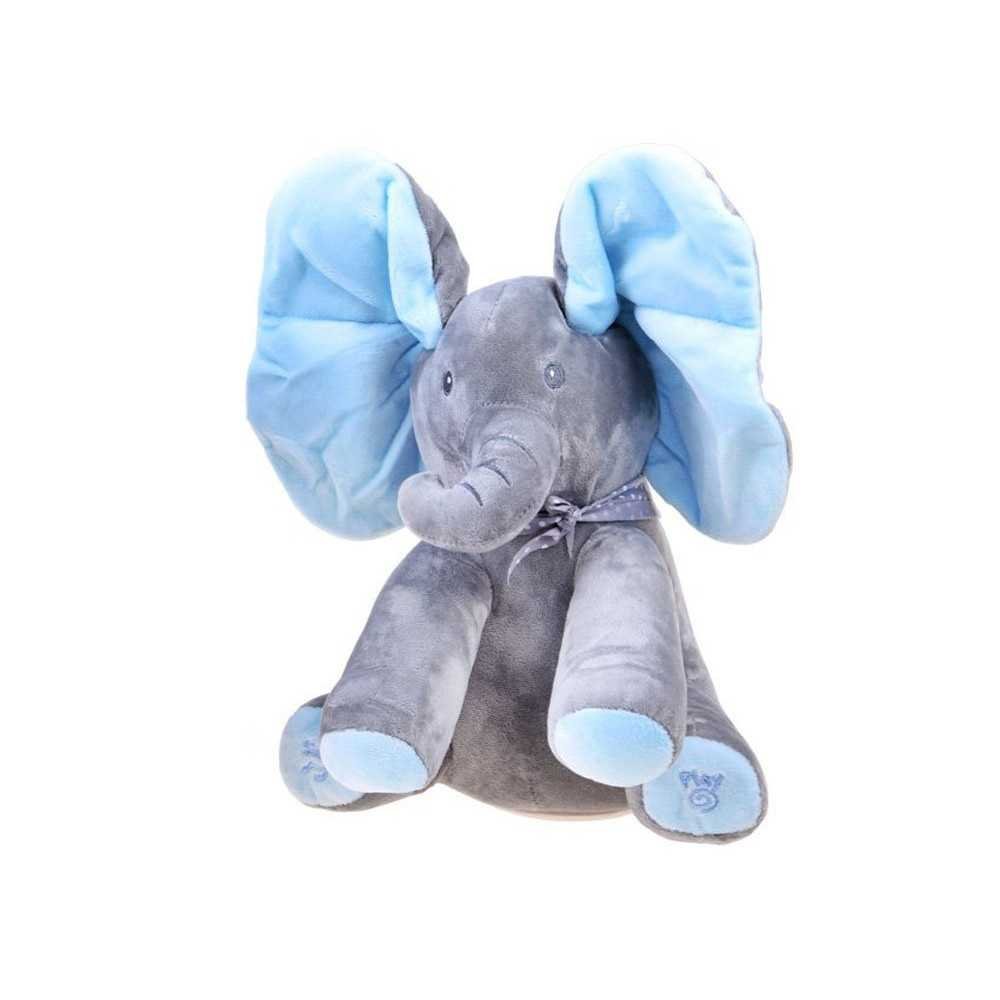 Interactive Plush Elephant Mascot The elephant covers its eyes and sings ZA3112