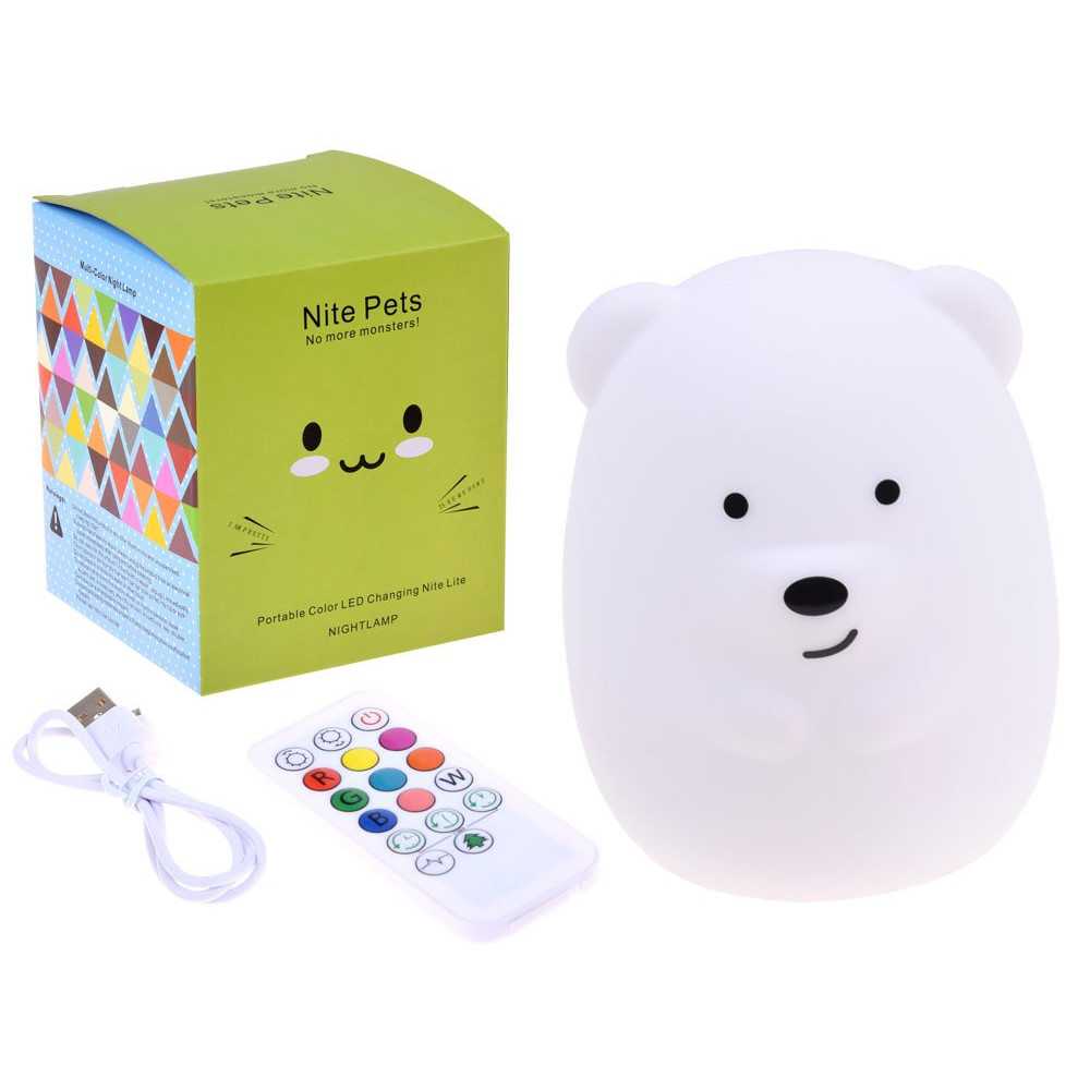 Teddy Bear Silicone LED bedside lamp + ZA3294 remote control