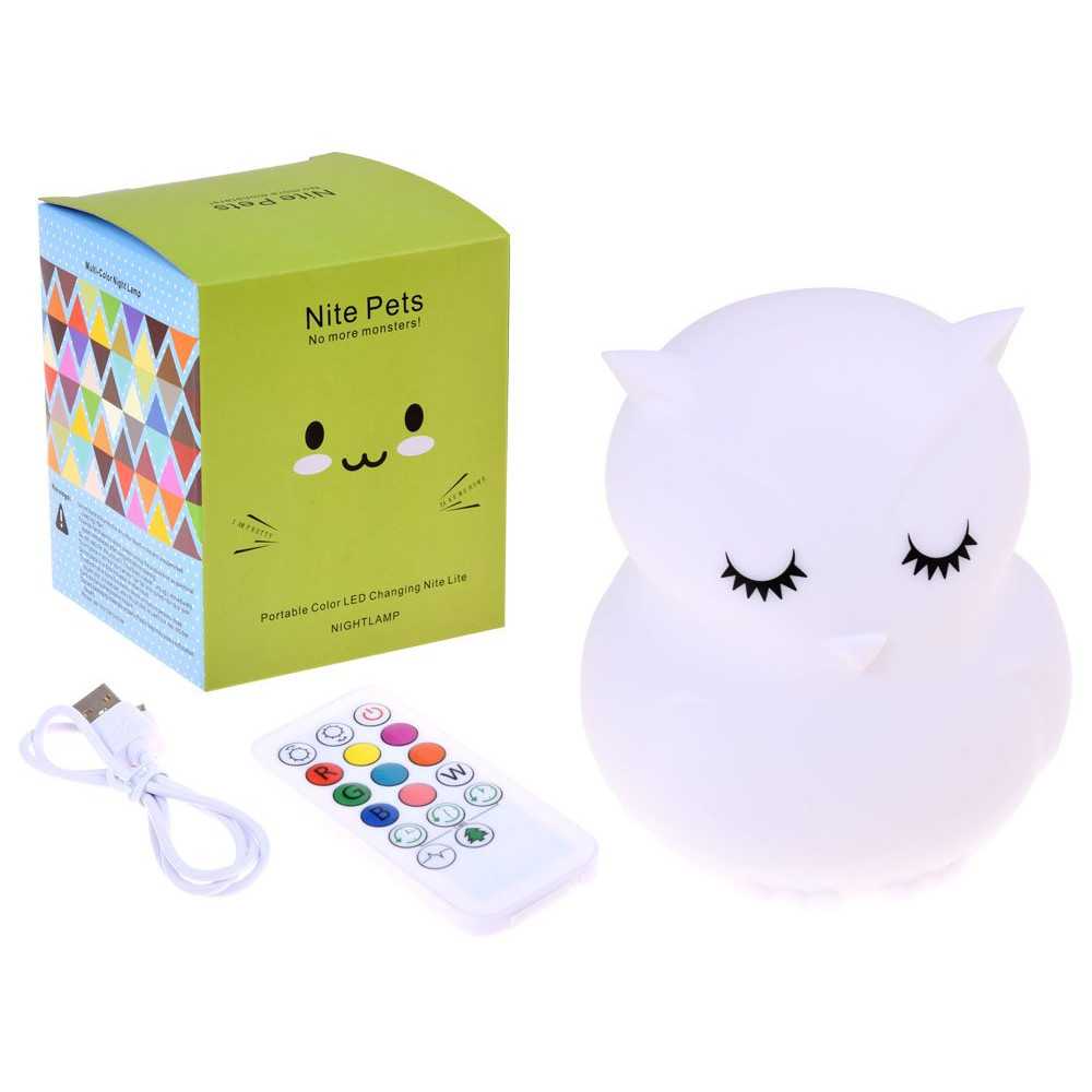 Owl Silicone LED bedside lamp + ZA3295 remote control