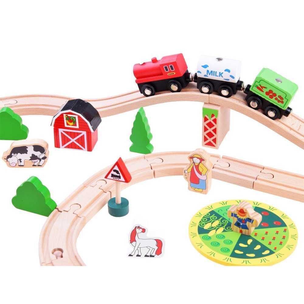 Wooden funicular train farm 50 pcs ZA3572