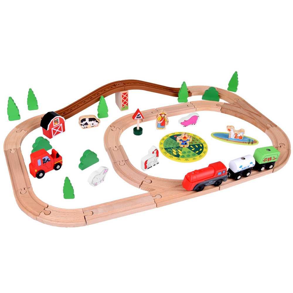 Wooden funicular train farm 50 pcs ZA3572