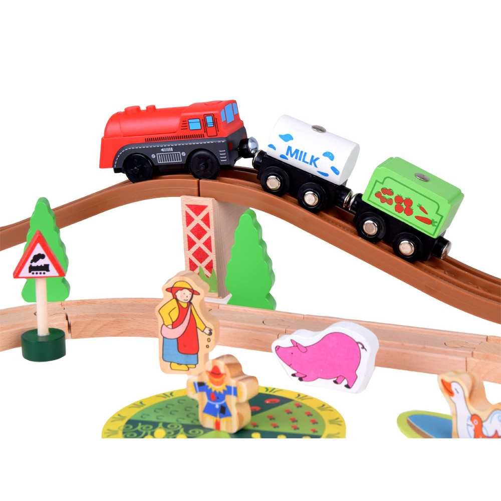 Wooden funicular train farm 50 pcs ZA3572