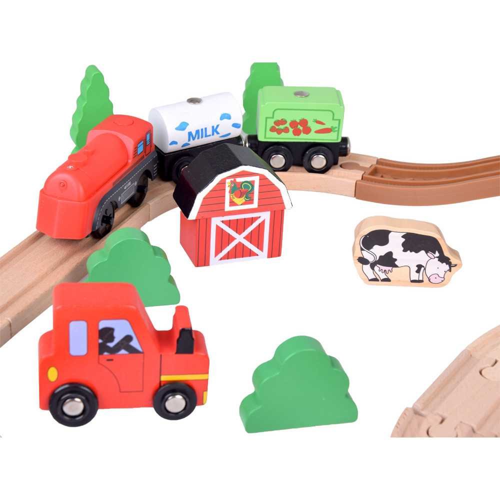 Wooden funicular train farm 50 pcs ZA3572