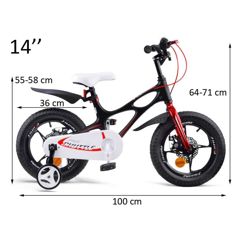 Dviratis su stūmimo rankena Royal Baby Bicycle 14" Space Shuttle + RB14-22, Black-Judėjimui, Dviratukai ir jų priedai, Dviratuka