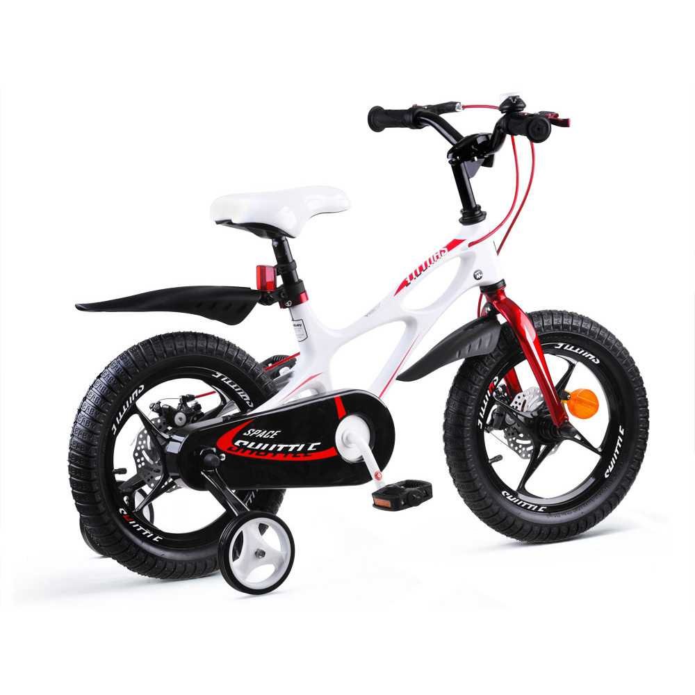 Dviratis su stūmimo rankena Royal Baby Bicycle 14" Space Shuttle + RB14-22, White-Judėjimui, Dviratukai ir jų priedai, Dviratuka