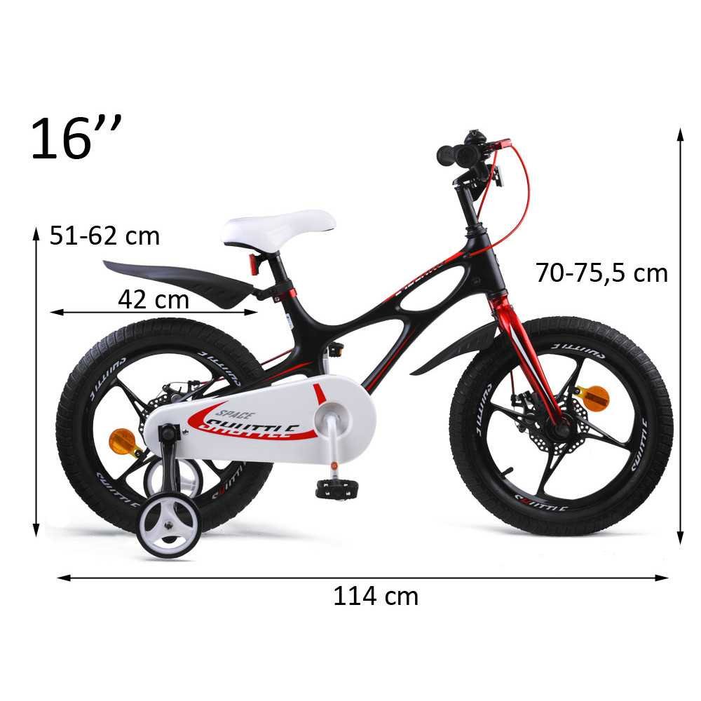 Dviratis RoyalBaby 16" Space Shuttle Bike RB16-22, Black-Judėjimui, Dviratukai ir jų priedai, Dviratukai-e-vaikas