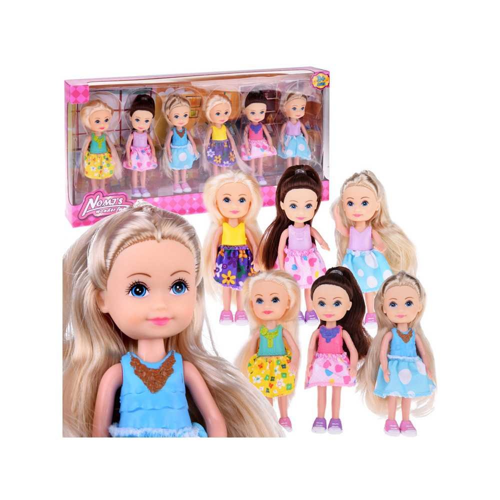 Adorable mini dolls to play with. Doll 12 cm, 6 pcs. ZA4755