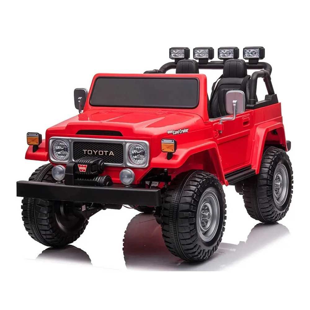 Dvivietis elektromobilis Toyota Land Cruiser PA0285, Red-Elektromobiliai vaikams, Visureigiai-e-vaikas