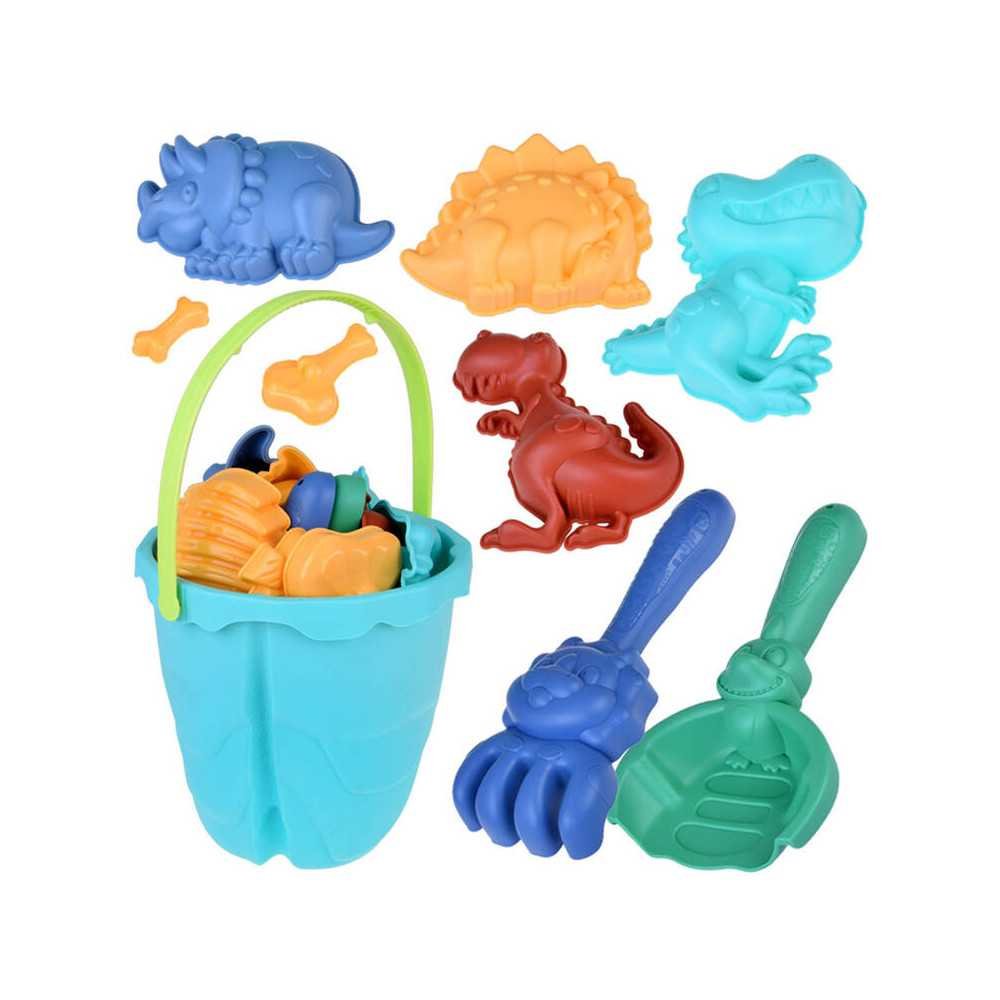 Set of Dinosaurs sand molds + bucket 17 pieces ZA4961