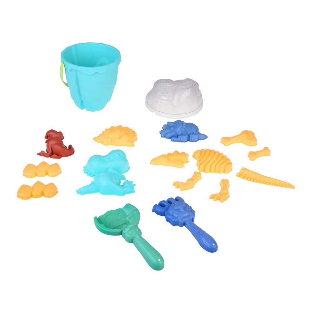 Set of Dinosaurs sand molds + bucket 17 pieces ZA4961