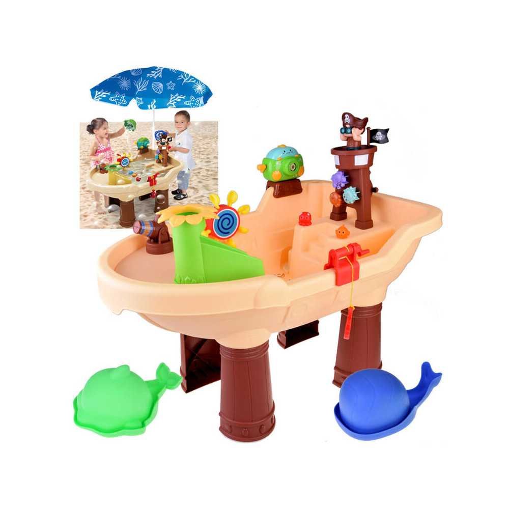 Standing Playground Sandbox Pirate Boat + blowing soap bubbles ZA4995