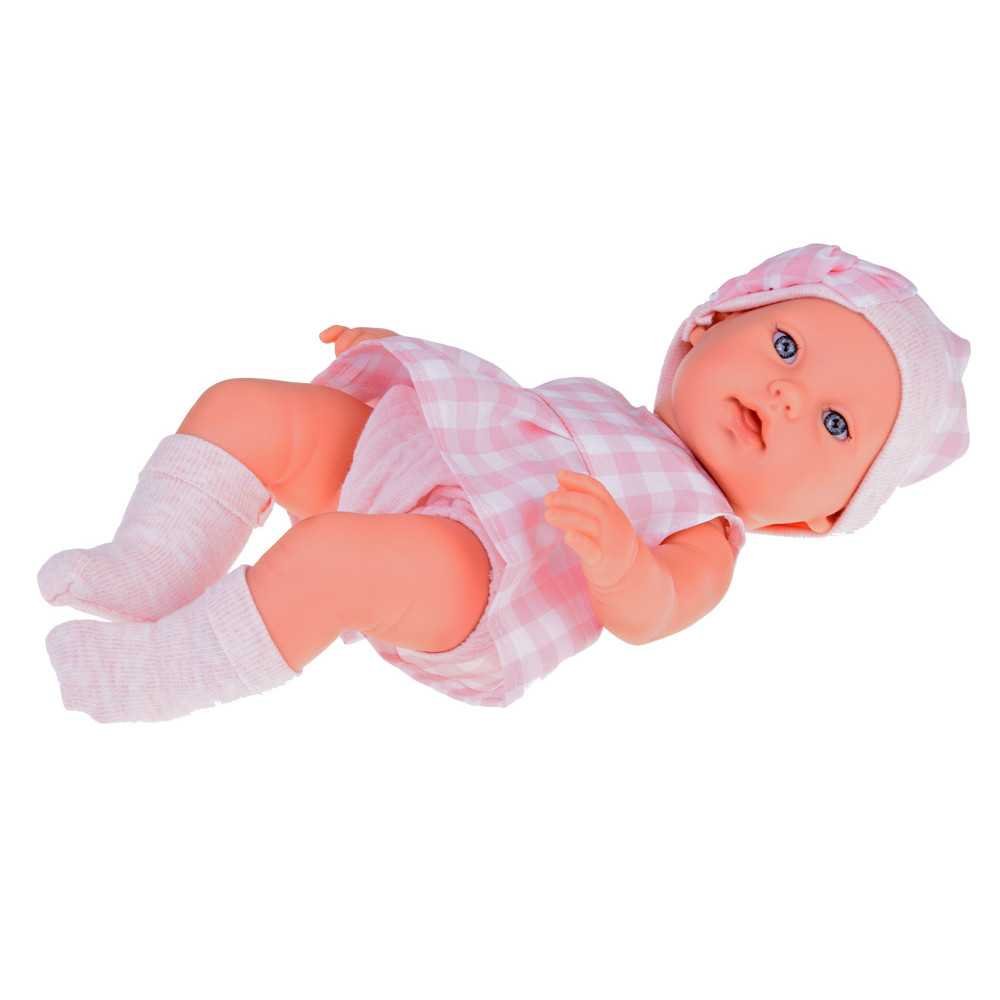 Baby Doll Newborn wearing a pink hat dress + rabbit ZA 5007 RO