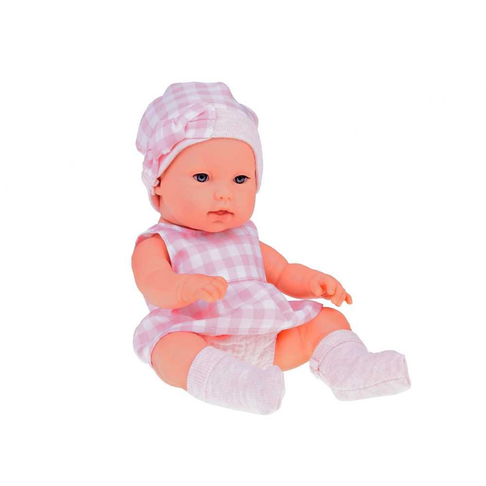 Baby Doll Newborn wearing a pink hat dress + rabbit ZA 5007 RO