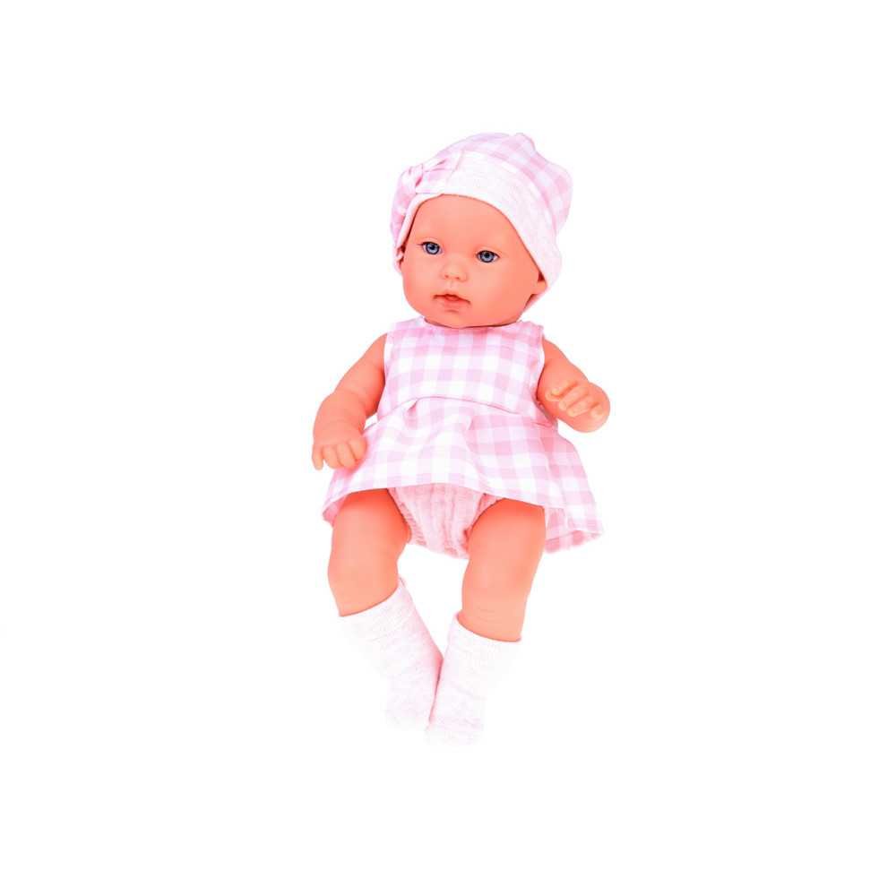 Baby Doll Newborn wearing a pink hat dress + rabbit ZA 5007 RO