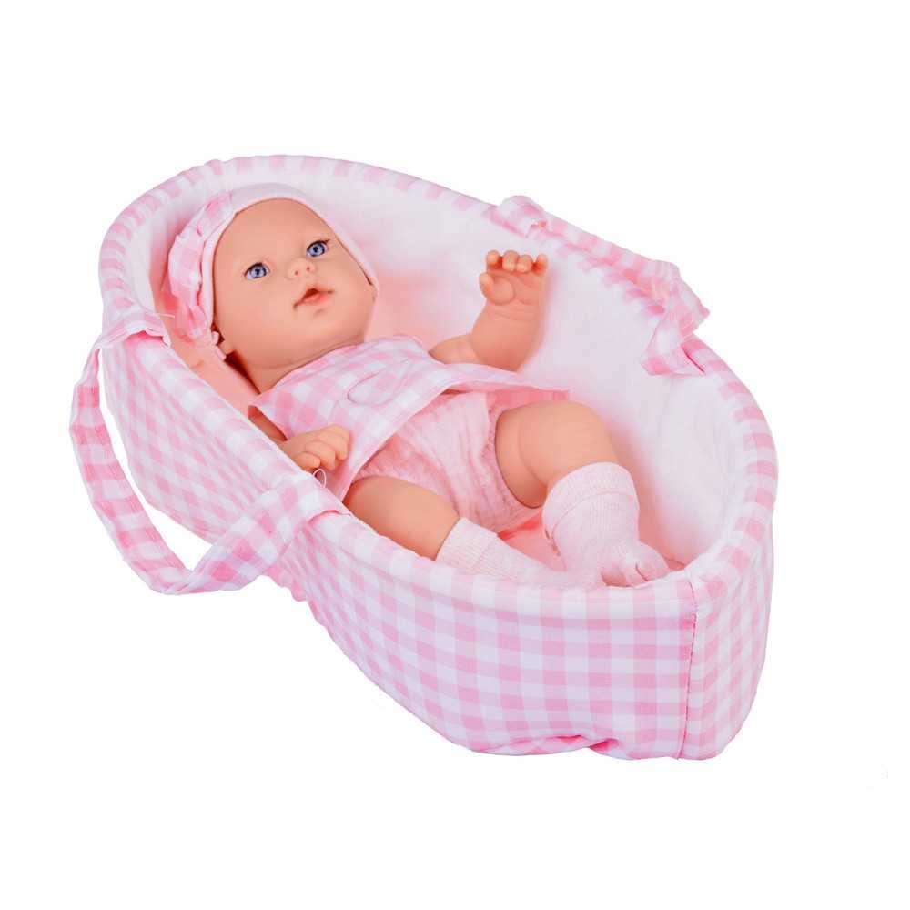 Baby Doll Newborn wearing a pink hat dress + rabbit ZA 5007 RO