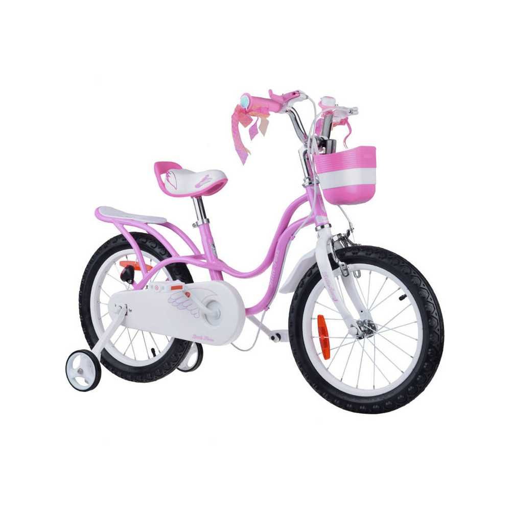 RoyalBaby Bicycle 16" Little Swan retro children's basket side wheels RB16-18