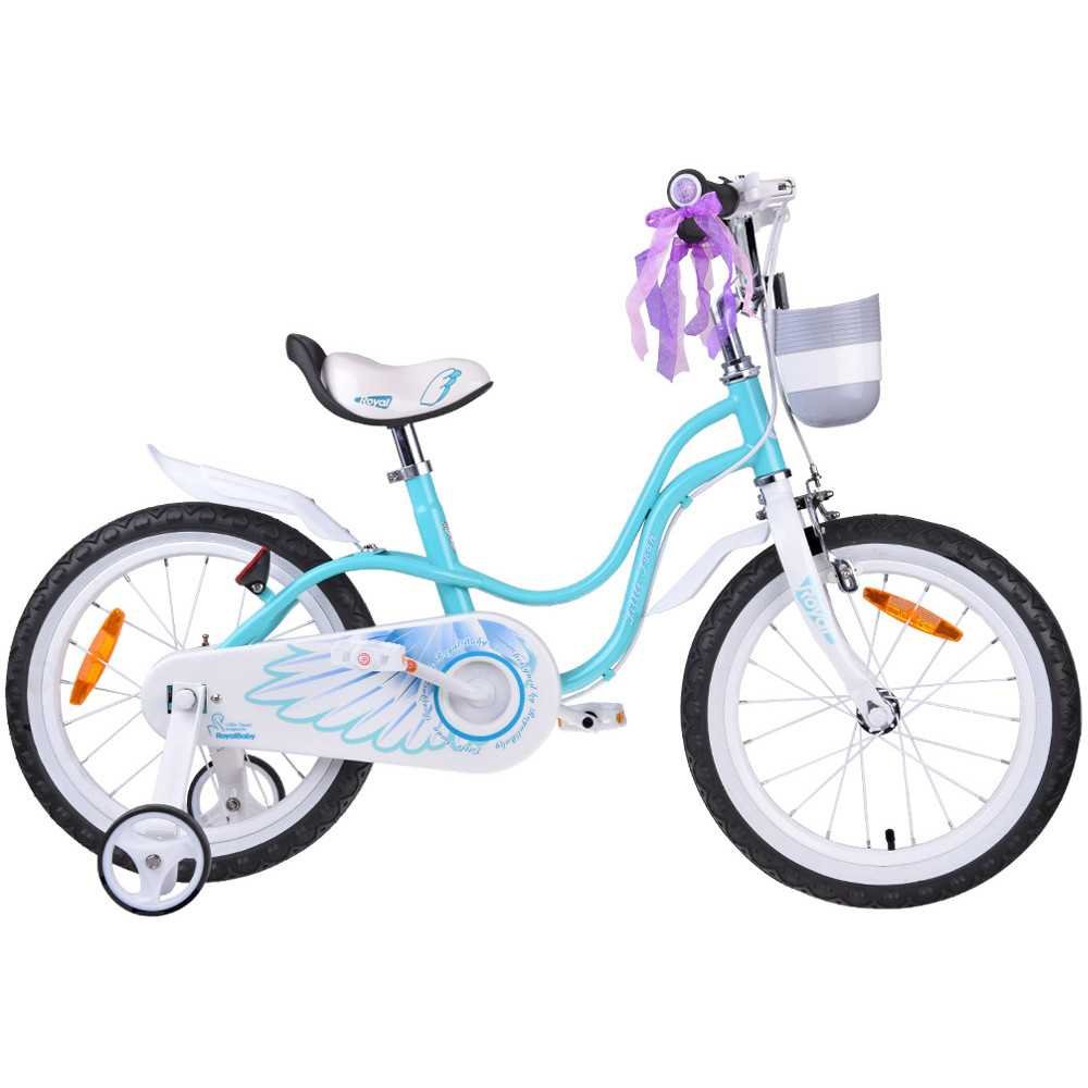 RoyalBaby Children's Bicycle 16" Little Swan, basket, side wheels RB16-18