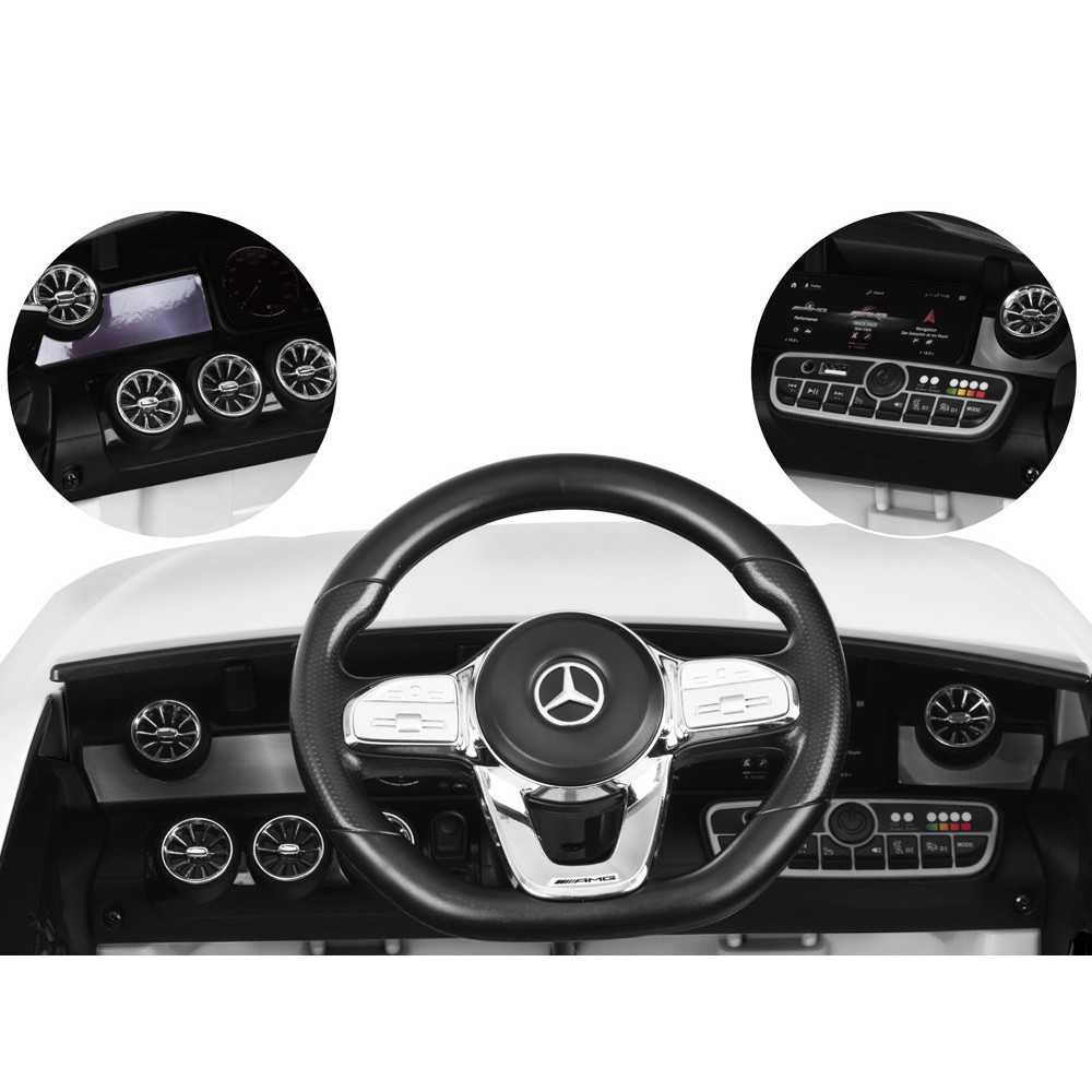 Elektromobilis Mercedes AMG CLA 45s PA0307, White-Elektromobiliai vaikams, Mašinos-e-vaikas