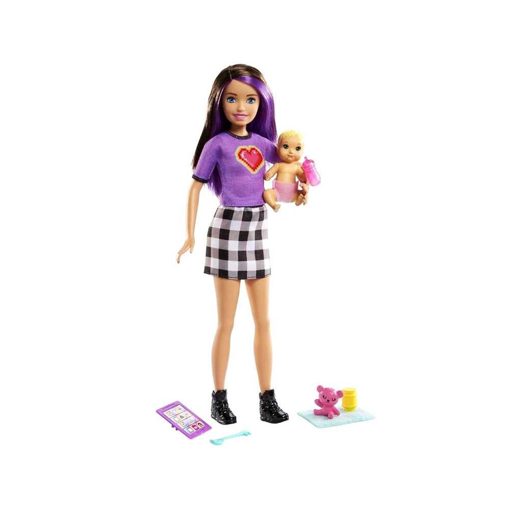 Lėlė Barbie Skipper auklė + kūdikių priedai GRP11 ZA5084-Laikina-e-vaikas