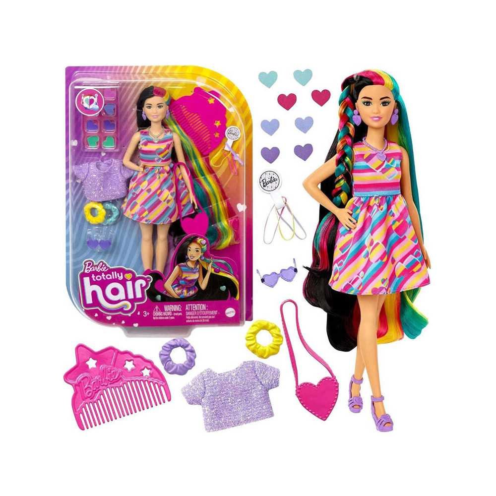 Barbie Totally Hair doll Colorful hair accessories hearts HCM90 ZA5085