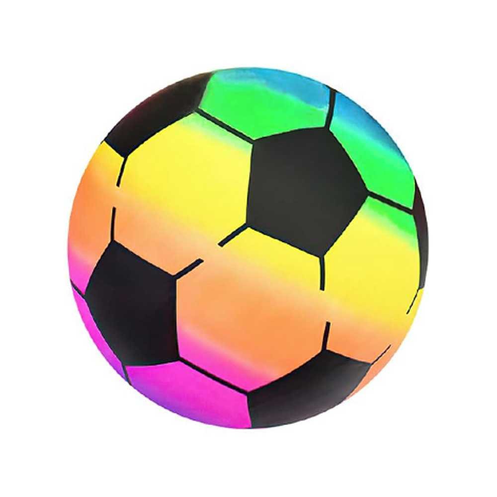 Rubber colorful rainbow light fun game ball 9" 23 cm for children SP0794