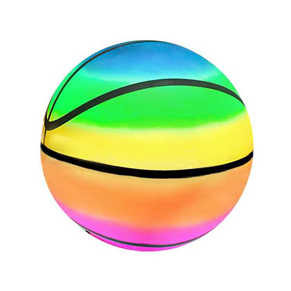 Rubber colorful rainbow light fun game ball 9" 23 cm for children SP0794