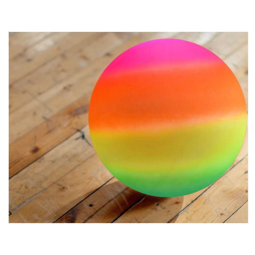 Rubber colorful rainbow light fun game ball 9" 23 cm for children SP0794