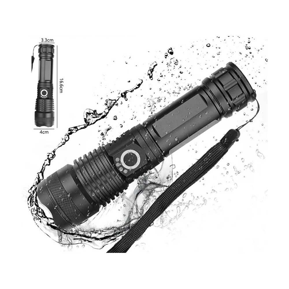 Powerful USB rechargeable LED flashlight, waterproof SP0799