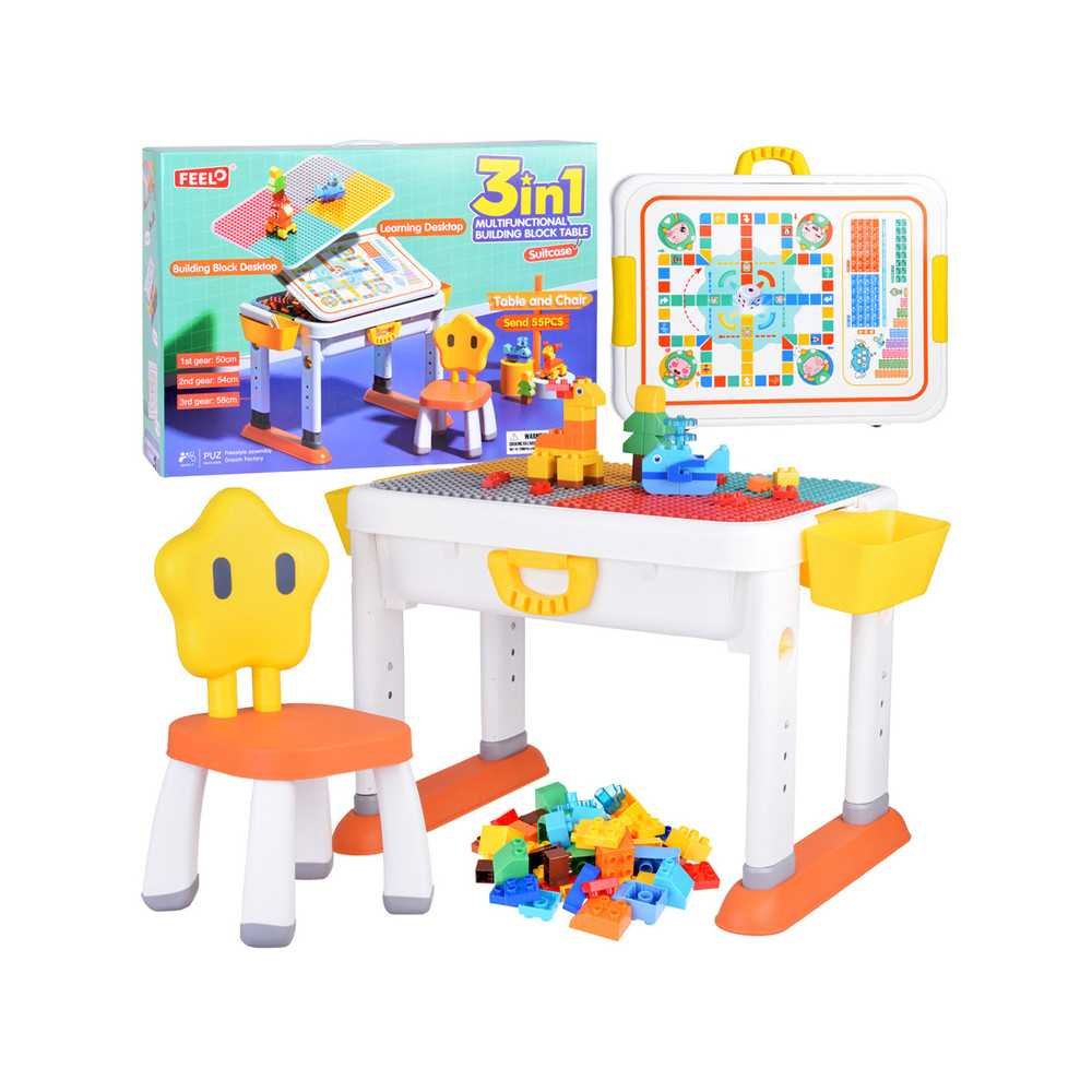 Adjustable table 3in1 Double-sided tabletop Set for building blocks ZA5160