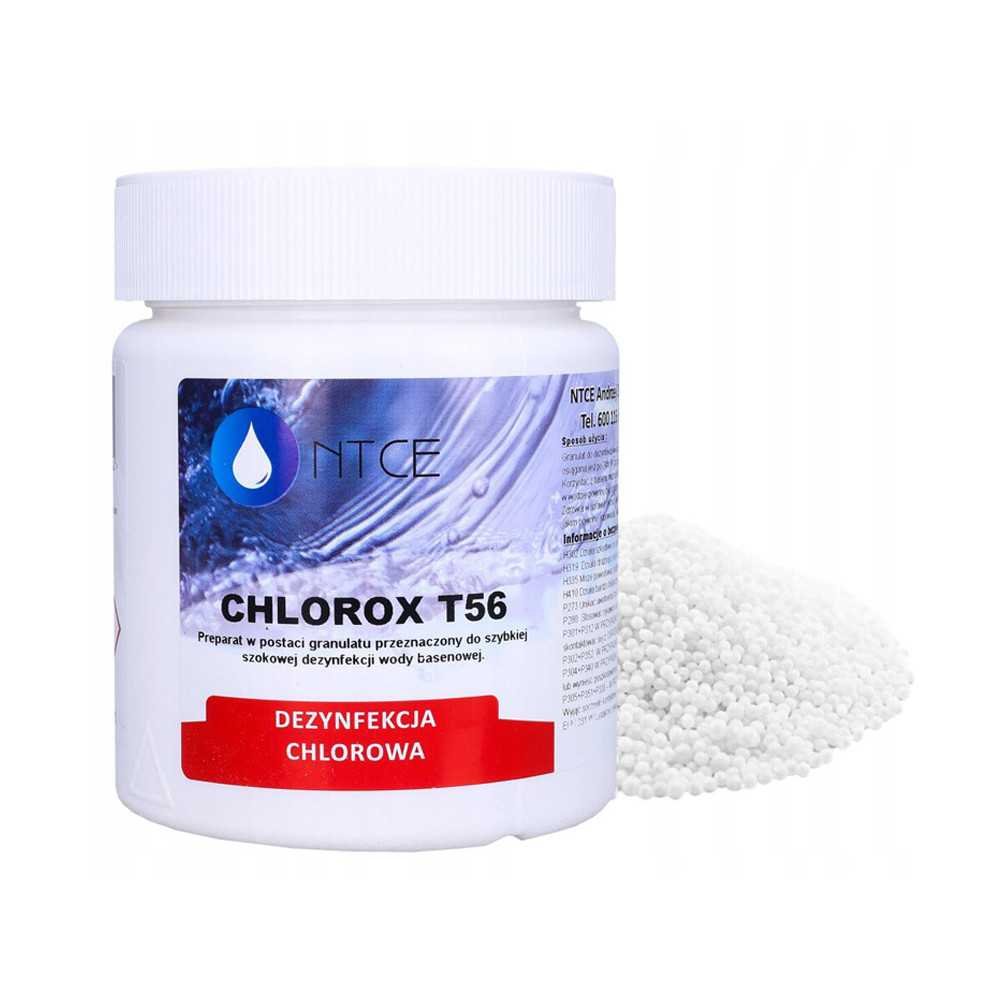 Granulės Chlorox T56 plaukimo baseinų vandeniui dezinfekuoti, 0,5 kg-Laikina-e-vaikas