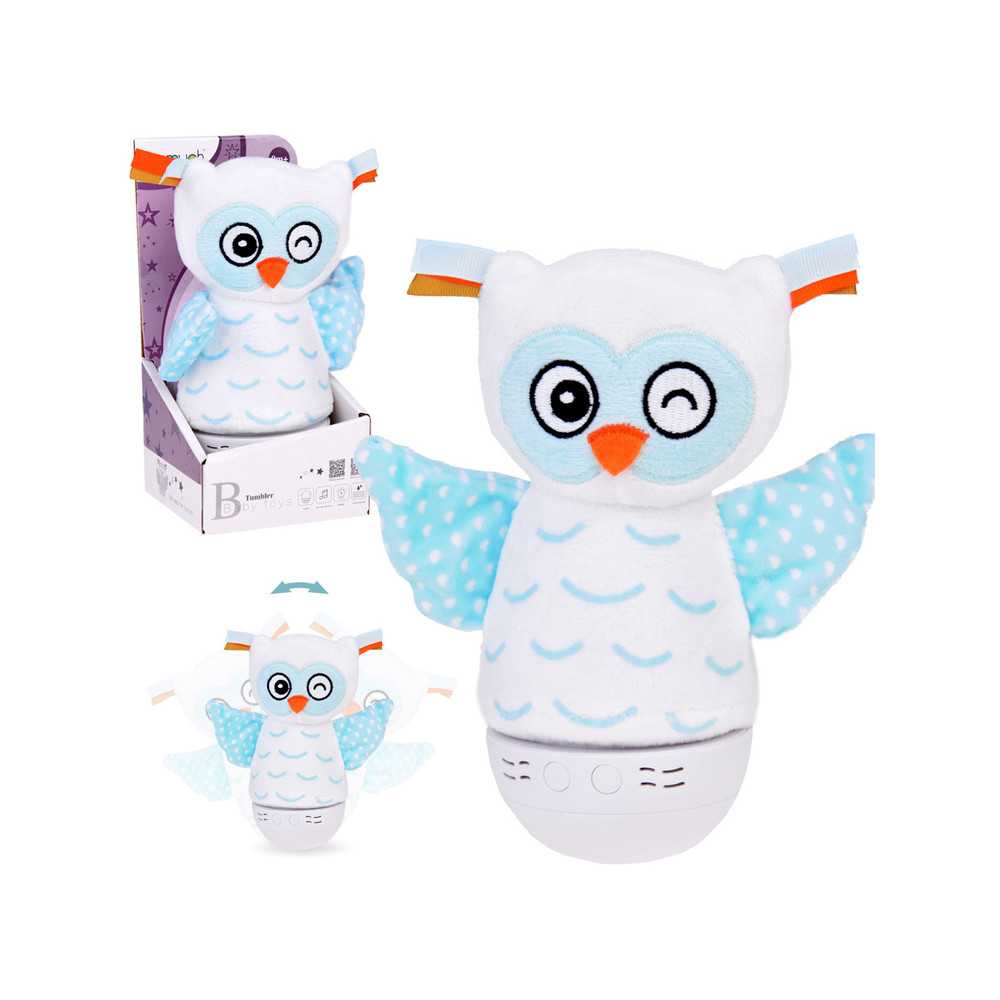 Plush Owl Color Changing Night Light + Music Box ZA5190