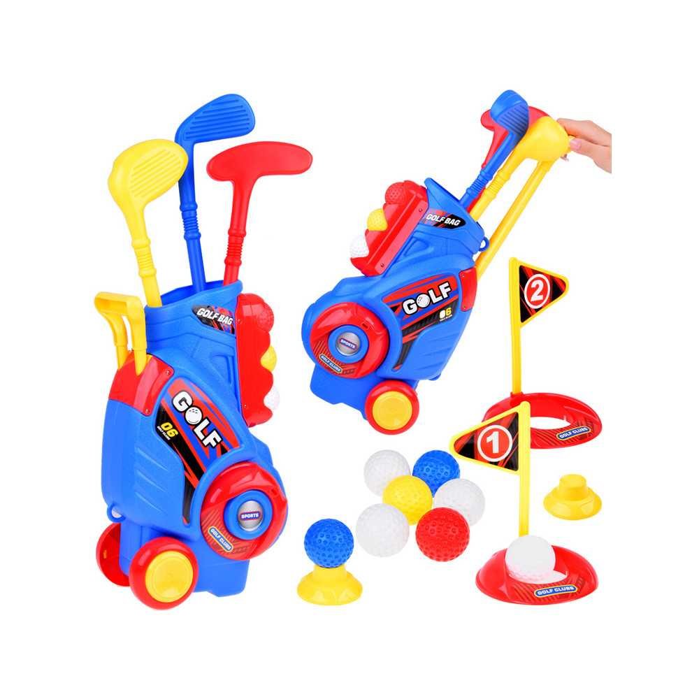 Mini Golf set clubs + balls + stand on wheels for children SP0804