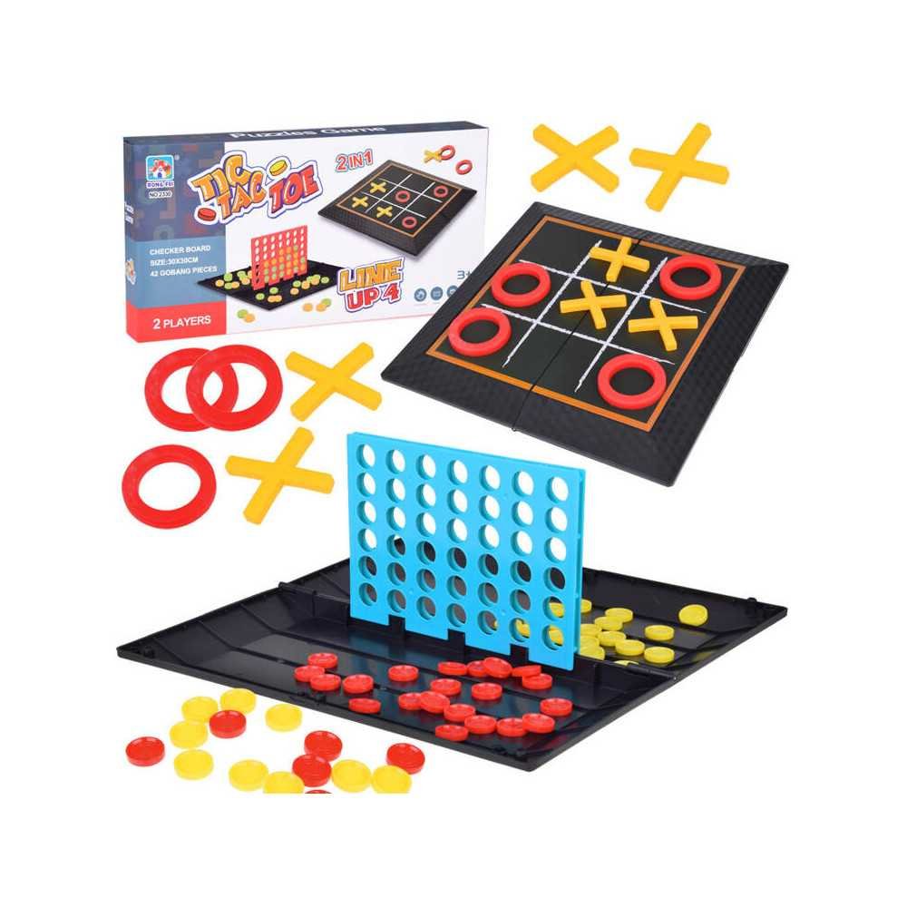 Game set 2in1 tic-tac-toe line up 4 logic strategic GR0679