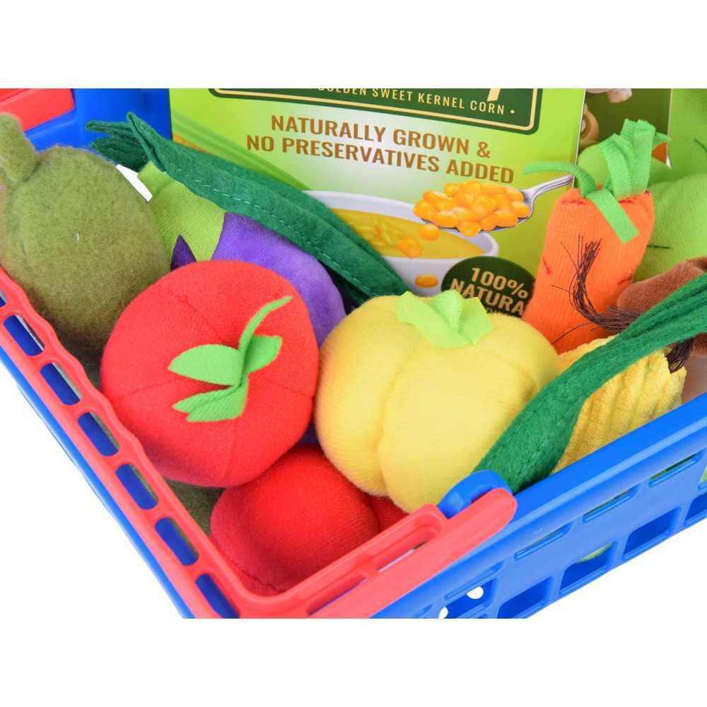 Set of grocery products, shopping basket with vegetables ZA5245