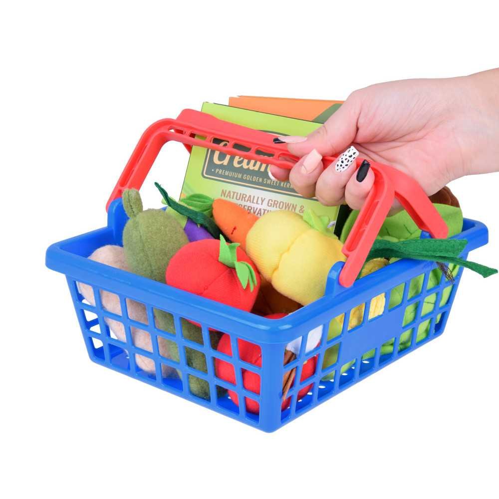 Set of grocery products, shopping basket with vegetables ZA5245