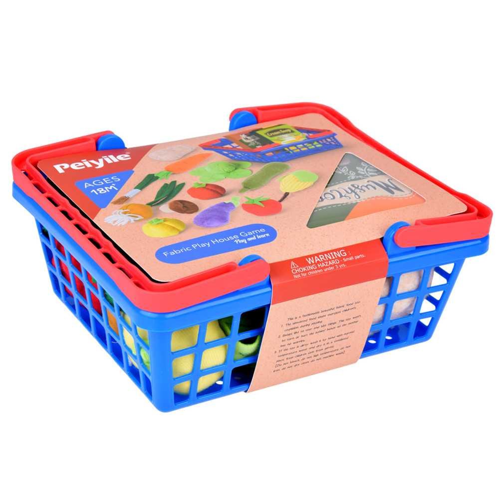 Set of grocery products, shopping basket with vegetables ZA5245