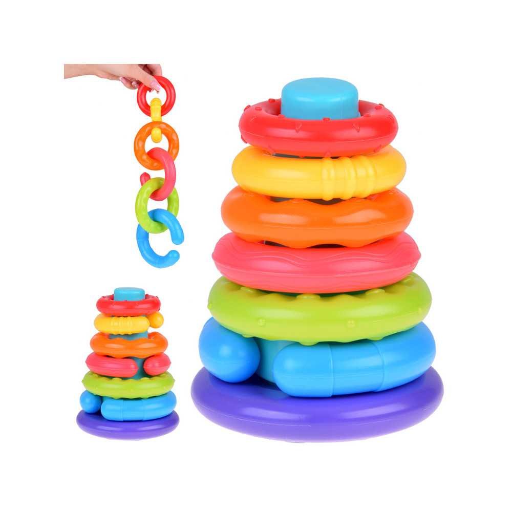 Sensory pyramid colorful stacking discs for children ZA5283