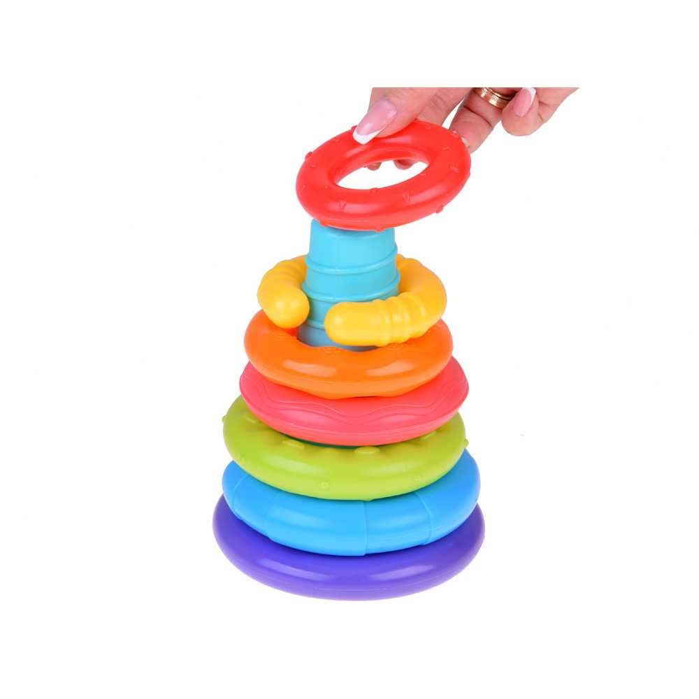 Sensory pyramid colorful stacking discs for children ZA5283