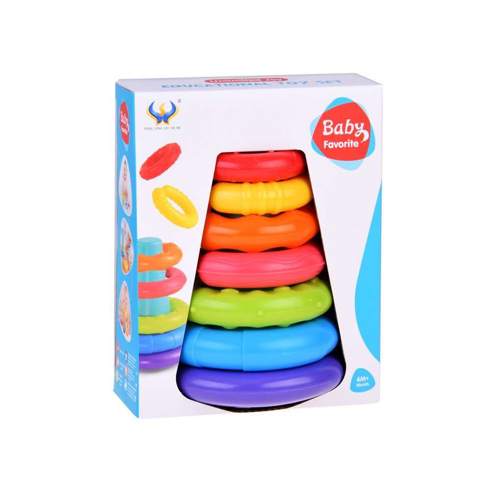 Sensory pyramid colorful stacking discs for children ZA5283