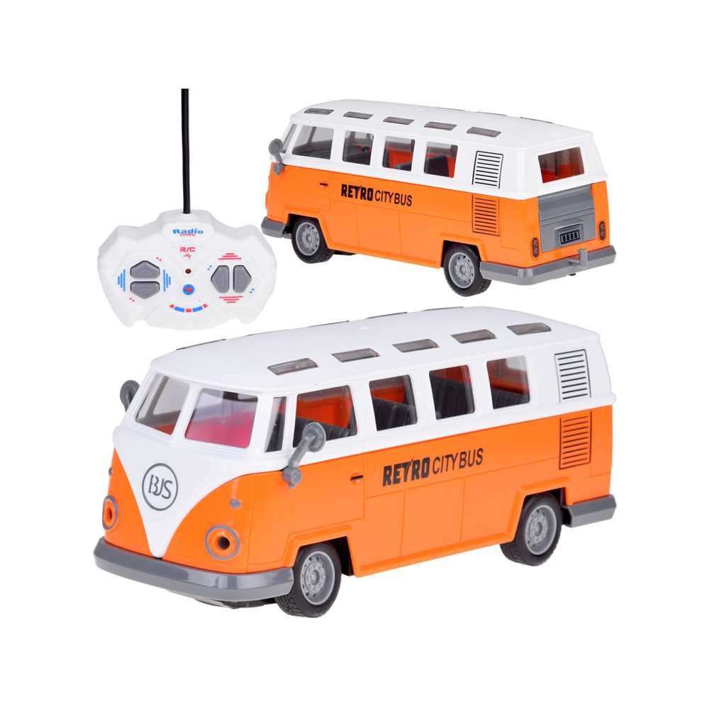 Illuminated bus RETRO CITY BUS controlled by remote control RC0677