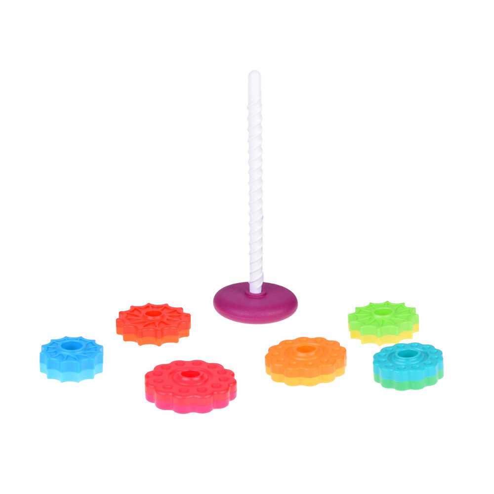 Rainbow spiral tower for stacking sensory toy for children ZA5286